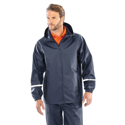 Prism PU waterproof jacket with reflective strips